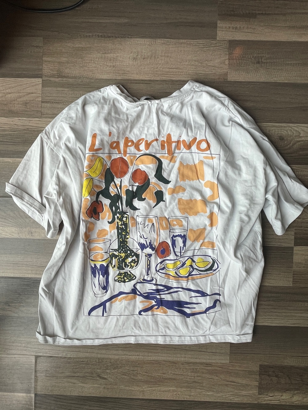 Topshop Oversized Graphic Crewneck T-Shirt